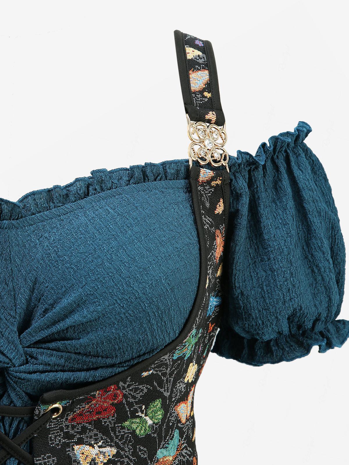 Plus Size Casual Deep Green Dr - Embroidery Texture のレビューと価格