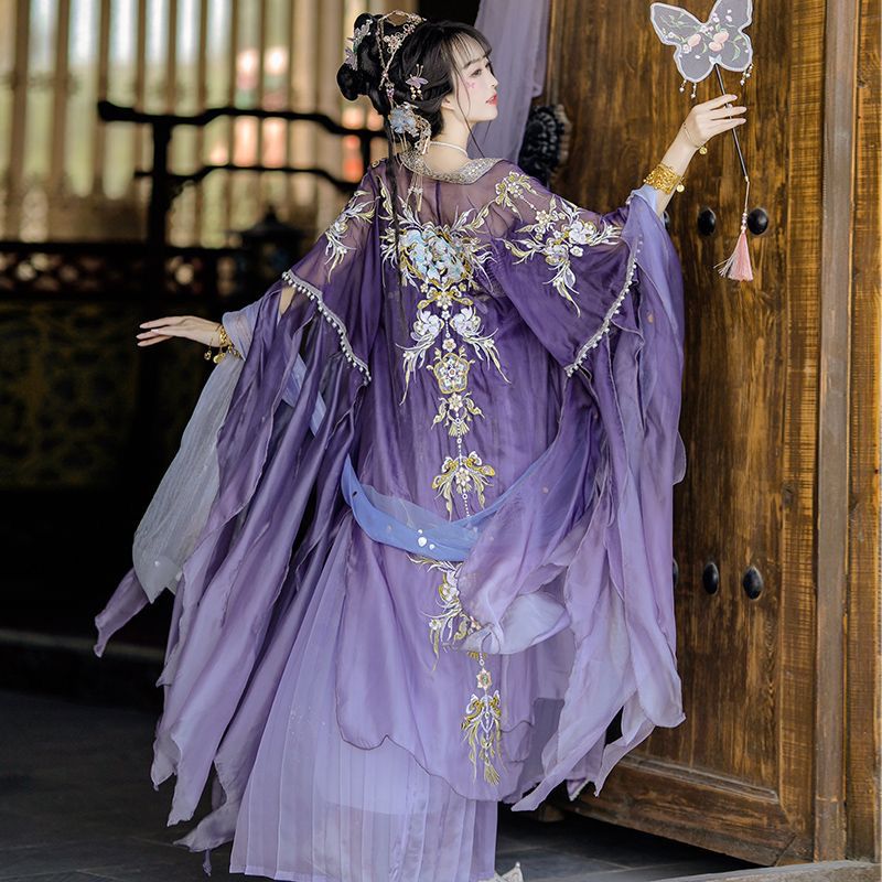 Chinese Hanfu Dress Women Trad - Embroidery Yellow Dress のレビューと価格