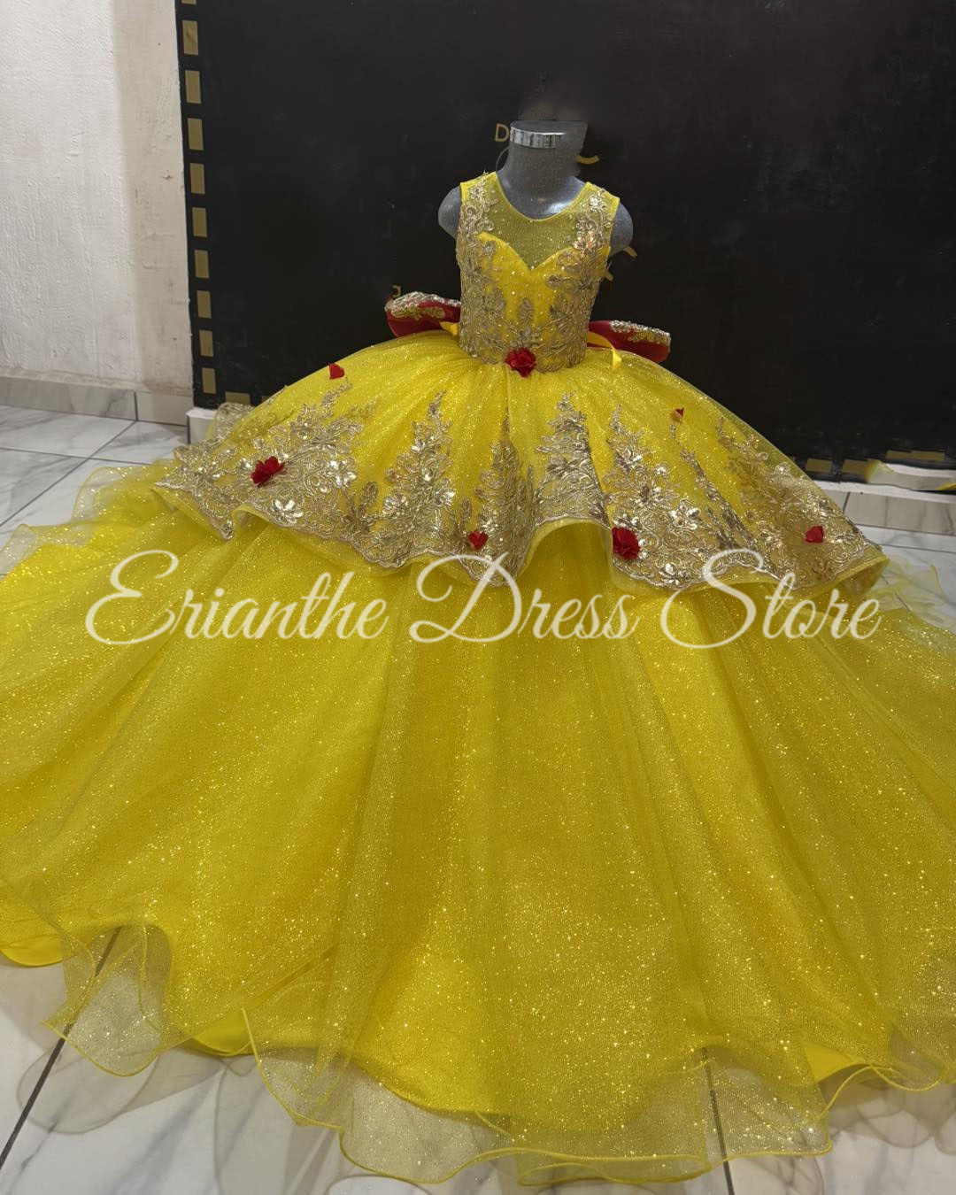 Yellow Flower Girl Dress For W - Embroidery Yellow Dress のレビューと価格