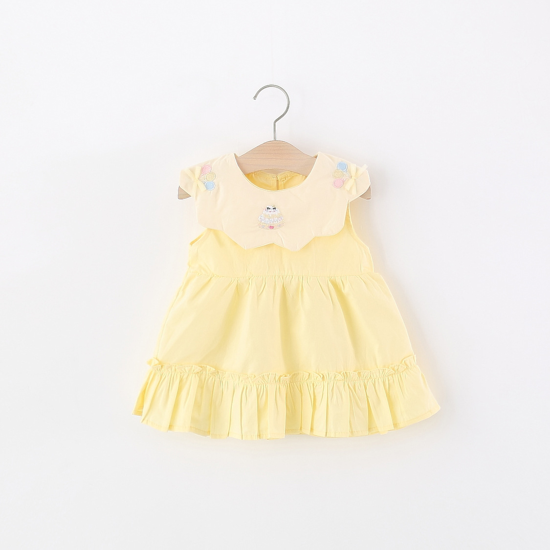 Toddler Girl Yellow Cotton Dre - Embroidery Yellow Dress のレビューと価格