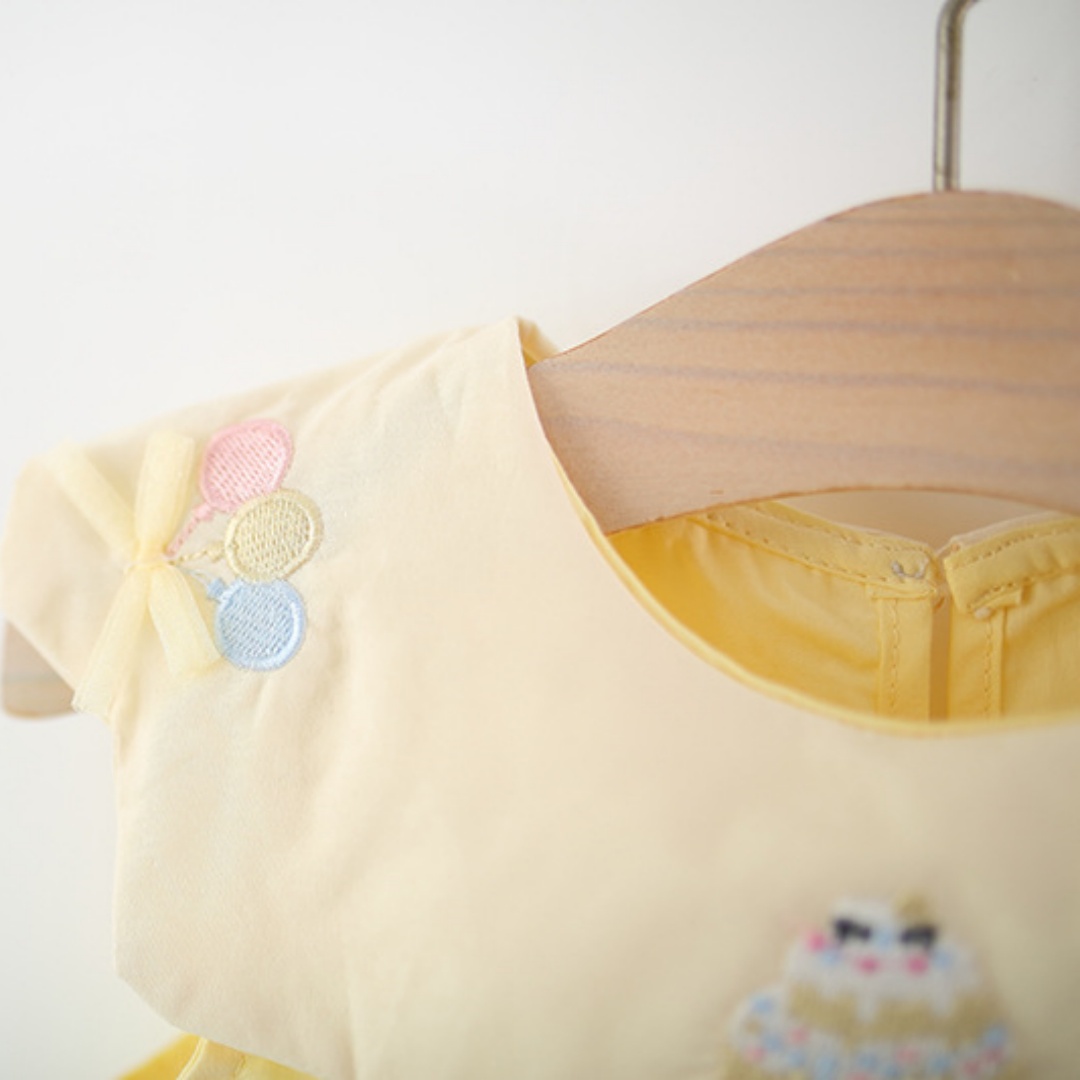 Toddler Girl Yellow Cotton Dre - Embroidery Yellow Dress のレビューと価格