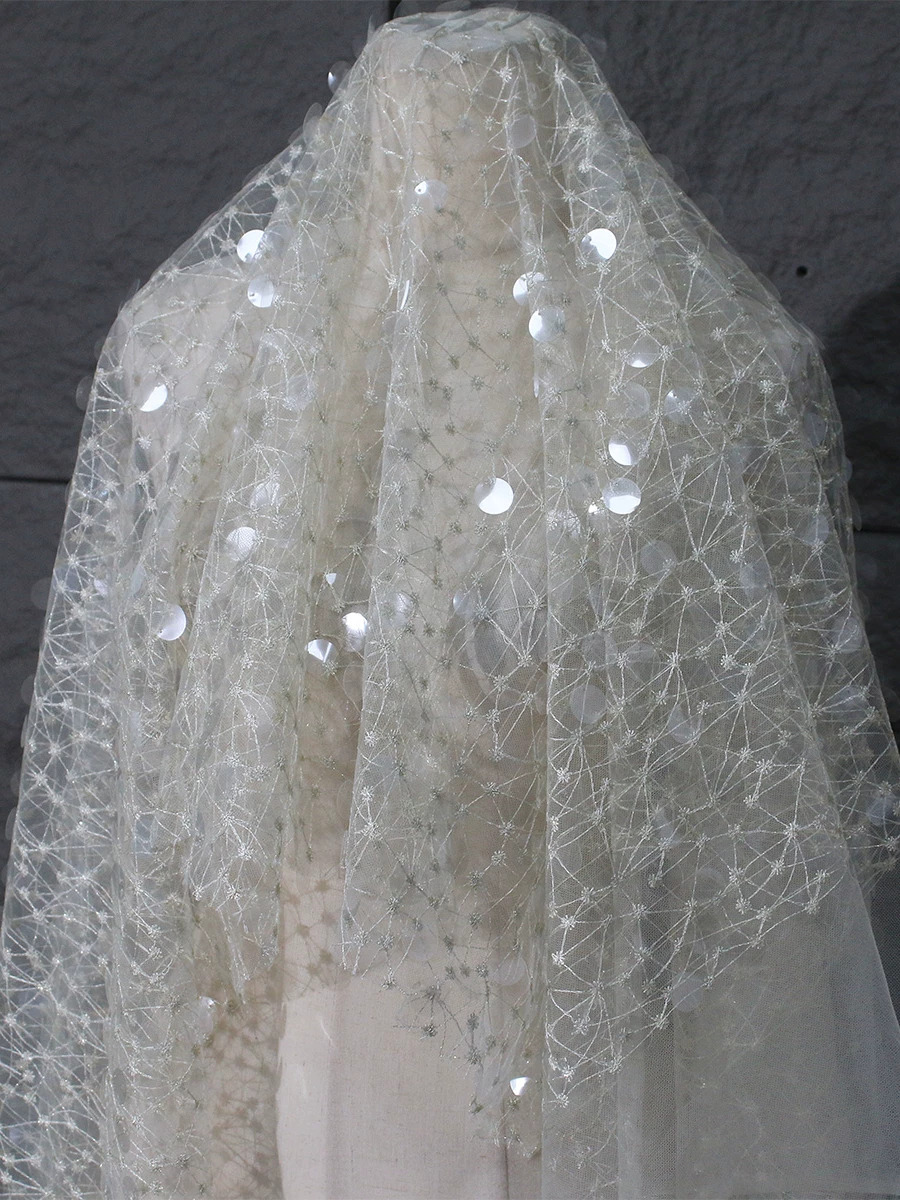 1yard Sequin embroidery thread - Embroidery Net Fabric のレビューと価格